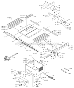 Page A Diagram and Parts List for TS300 Type 1 Delta Table Saw