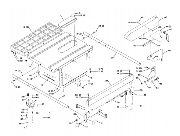 Delta 34-619 Diagram and Parts List for 34-619  Delta Saw