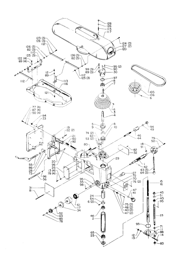 Delta 20-723 Diagram and Parts List for 20-723  Delta Drill Press