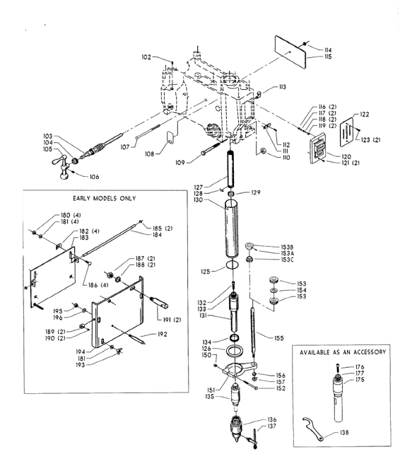 Delta Dp10c Diagram and Parts List for DP10C  Delta Drill Press