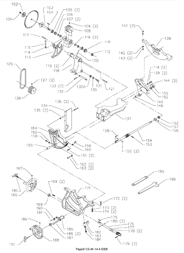Delta 36-841 Diagram and Parts List for 36-841  Delta Saw