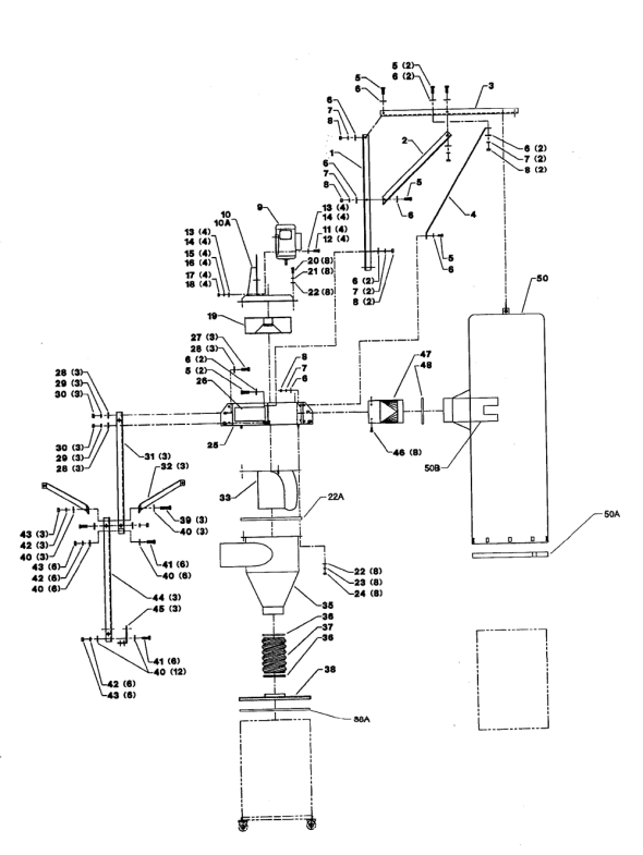 Delta 50-904 Diagram and Parts List for 50-904  Delta Dust Collector
