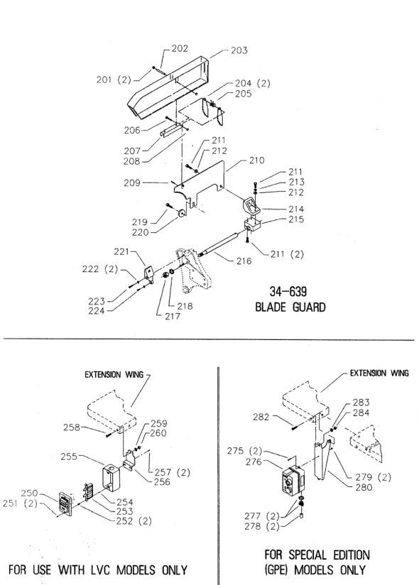 Delta 36-815 Diagram and Parts List for 36-815  Delta Saw