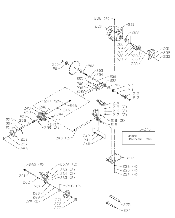 Delta 36-649 Diagram and Parts List for 36-649  Delta Saw