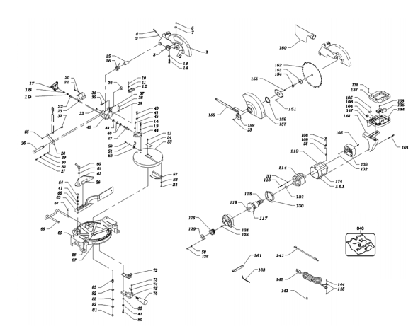 Delta Sm100m Diagram and Parts List for SM100M  Delta Saw