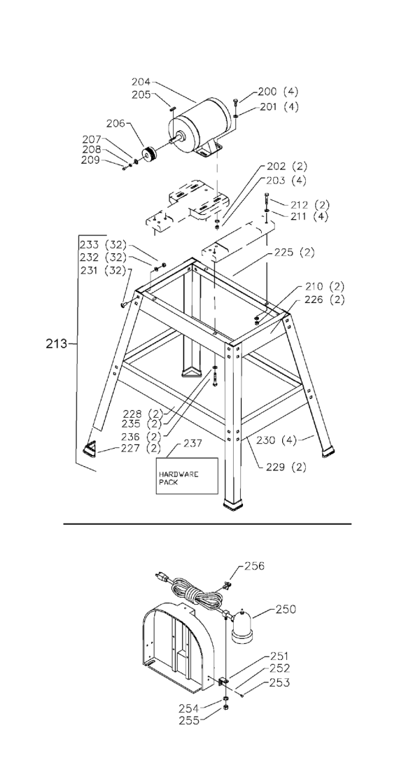 Delta Bs220 Diagram and Parts List for BS220  Delta Saw