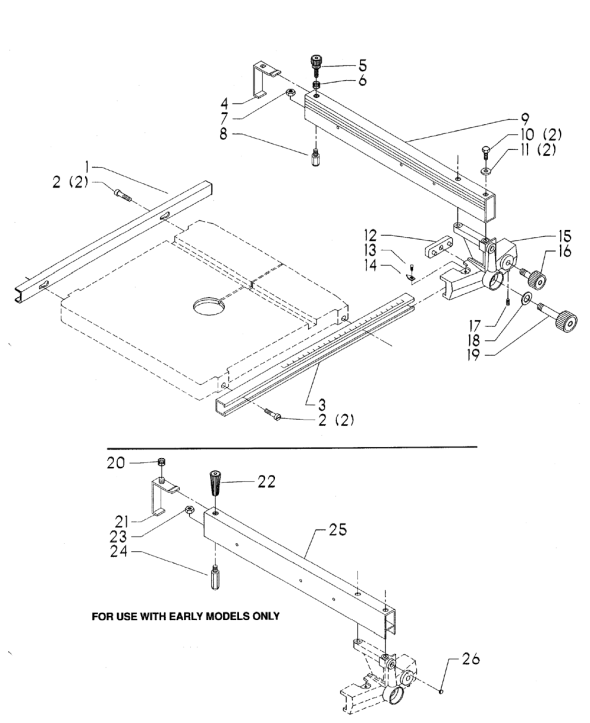 Delta 28-843 Diagram and Parts List for 28-843  Delta Saw
