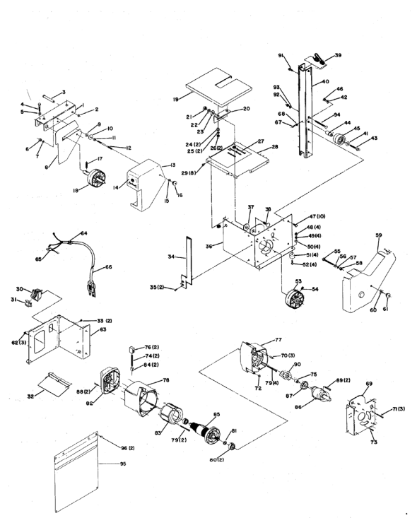 Delta 31-325 Diagram and Parts List for 31-325  Delta Sander Grinder