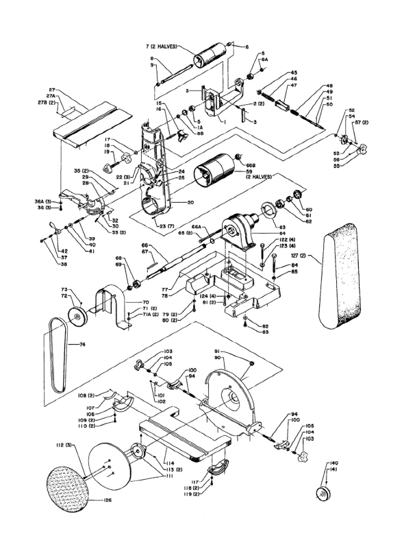 Delta Afm7d Diagram and Parts List for AFM7D  Delta Sander Grinder