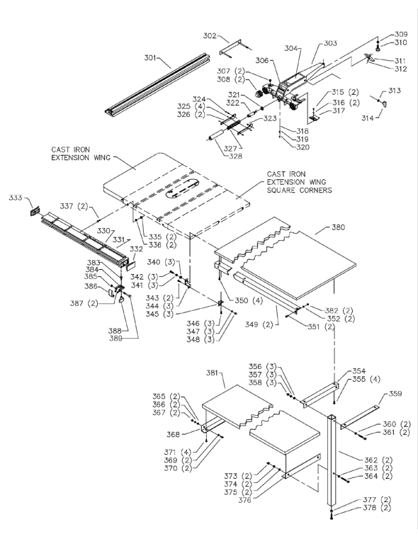 Delta 36-955 Diagram and Parts List for 36-955  Delta Saw