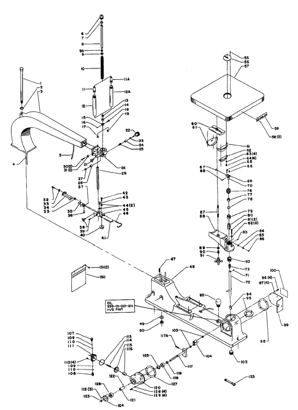Delta 40-416 Diagram and Parts List for 40-416  Delta Saw