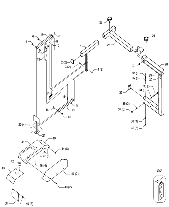 Delta 78-414 Type-1 Diagram and Parts List for 78-414 Type-1 Delta Saw