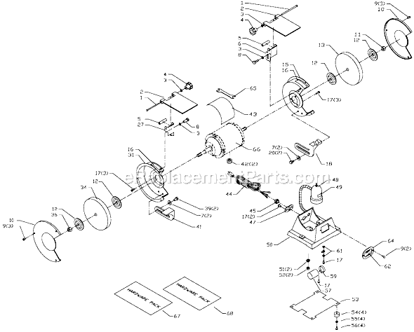 Page A Diagram and Parts List for GR150 Type 1 Delta Angle Grinder