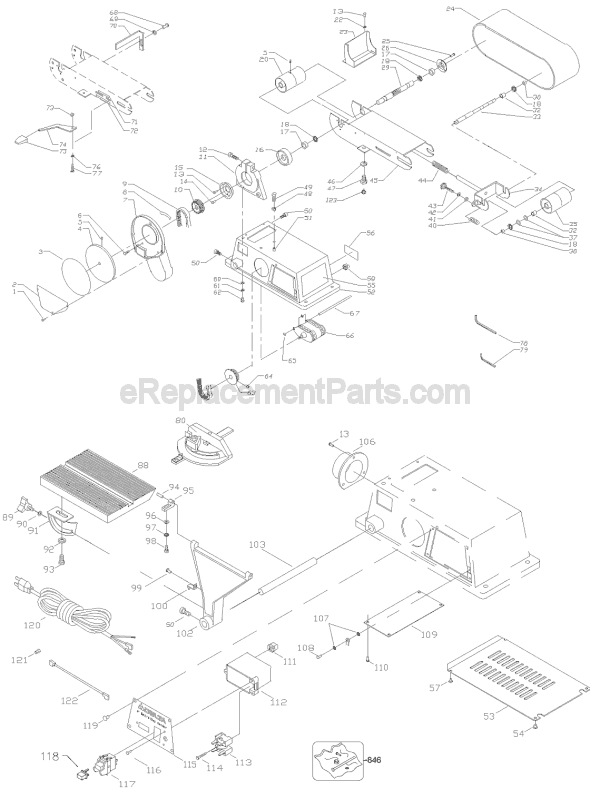 Page A Diagram and Parts List for SM500 Type 1 Delta Sander Polisher