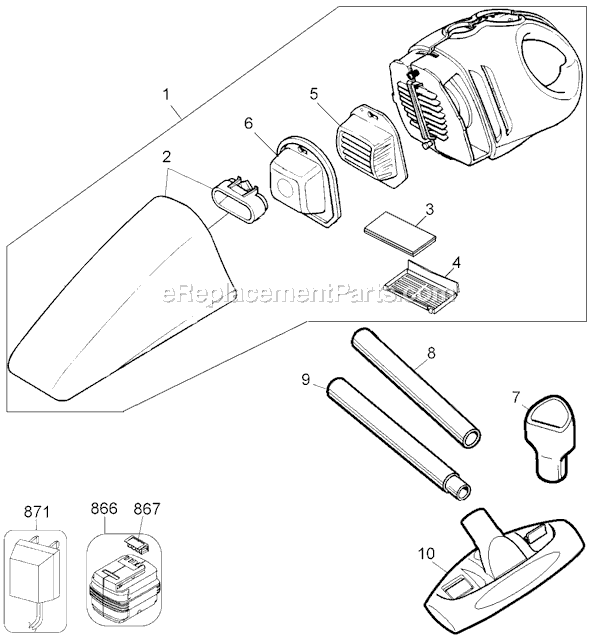 Page A Diagram and Parts List for SPV1450 Type 1 Delta Dust Collector