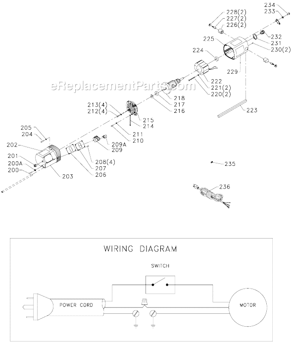 Page C Diagram and Parts List for TP400LS Type 1 Delta Planer Jointer
