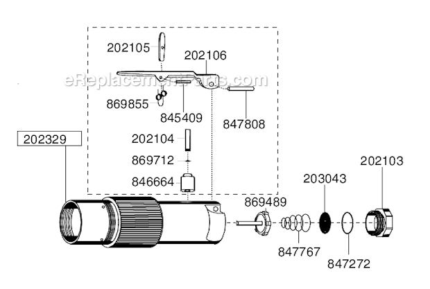 Page C Diagram and Parts List for 116GLSB-135A-D3T4  Dotco Angle Grinder