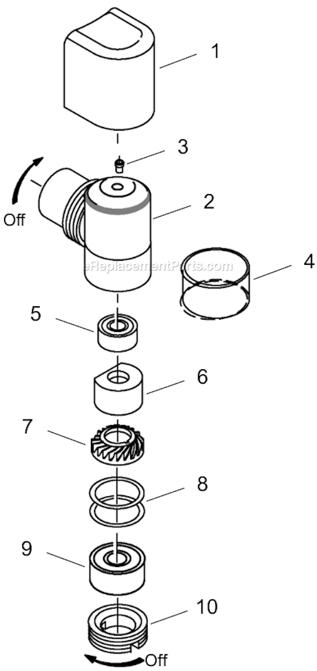 Page C Diagram and Parts List for 12L1200-32  Dotco Angle Grinder