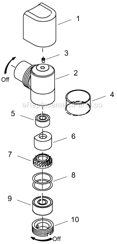 Page C Diagram and Parts List for 12L1200-36  Dotco Angle Grinder