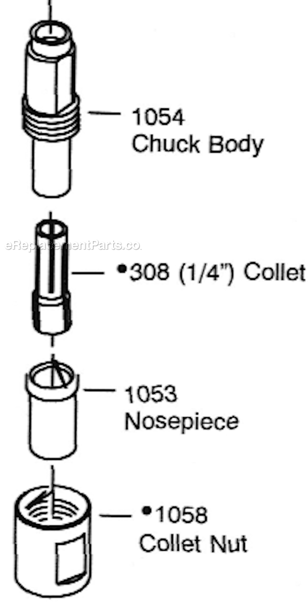 Page B Diagram and Parts List for 12L1380-36  Dotco Angle Grinder