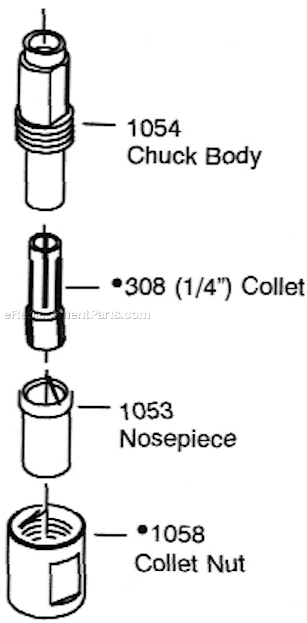 Page B Diagram and Parts List for 12L1382-36  Dotco Angle Grinder