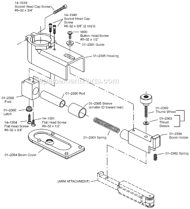 Page B Diagram and Parts List for 12L2384-01  Dotco Sander Polisher