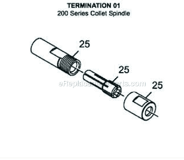 Page B Diagram and Parts List for 12L2500-01  Dotco Angle Grinder