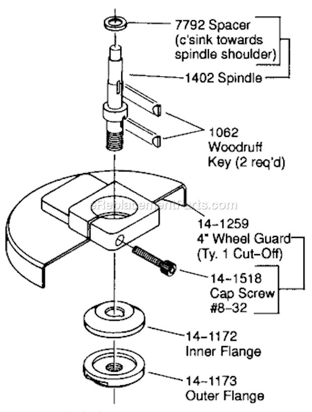 Page C Diagram and Parts List for 12L2718-28  Dotco Angle Grinder