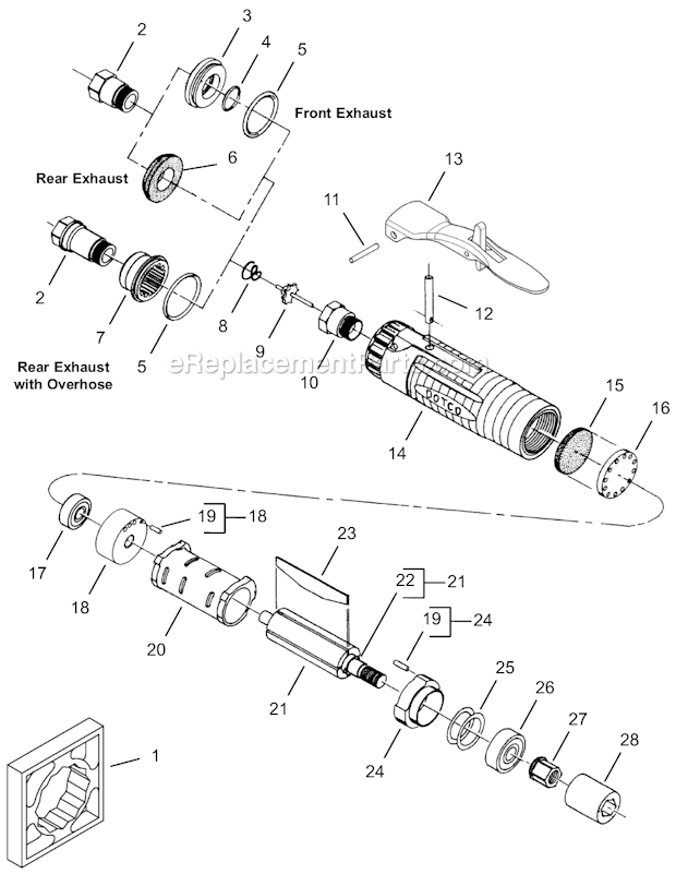 Page A Diagram and Parts List for 12L2750-80  Dotco Sander Polisher