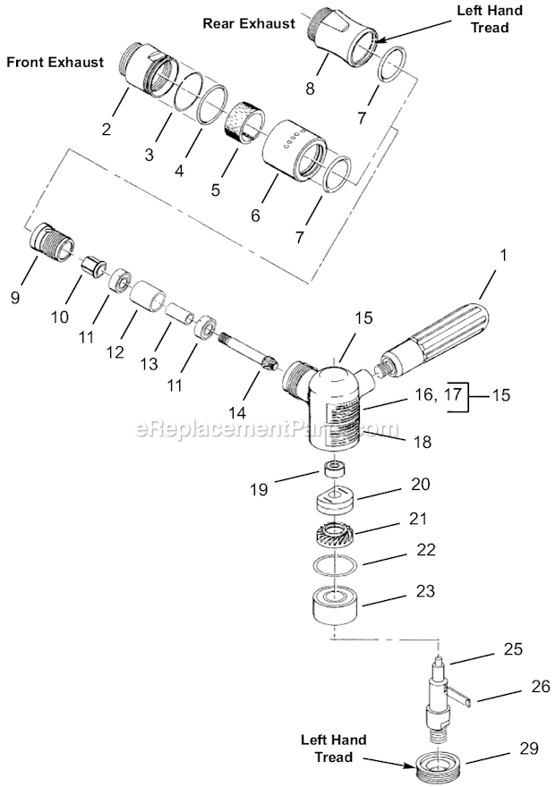 Page B Diagram and Parts List for 12L2751-80  Dotco Sander Polisher