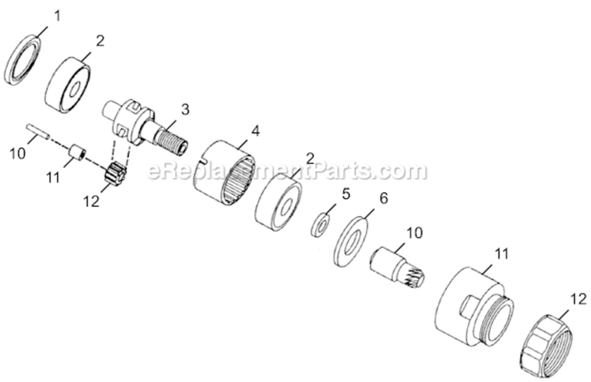 Page B Diagram and Parts List for 12S1288-02  Dotco Saw