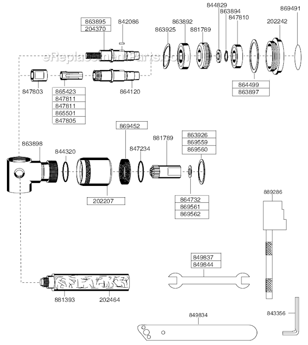 Page A Diagram and Parts List for 136GLF-115A-D3T4  Dotco Angle Grinder