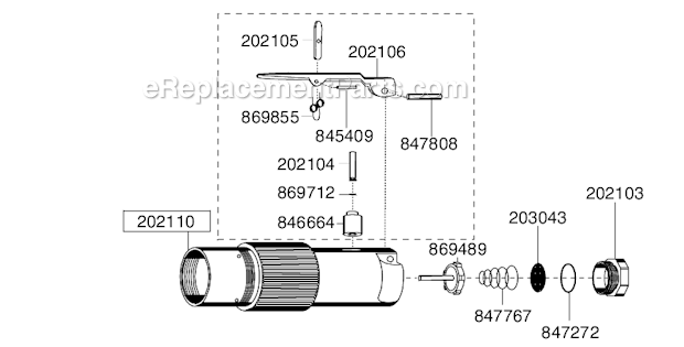 Page C Diagram and Parts List for 136GLF-115A-D3T4  Dotco Angle Grinder