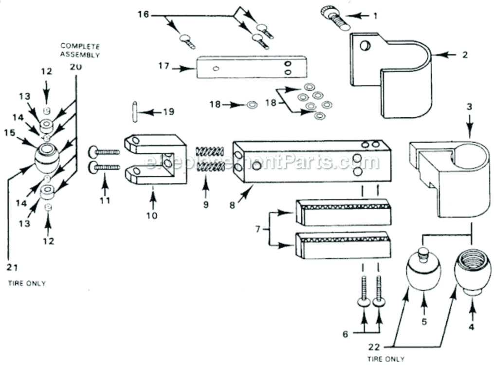 Page A Diagram and Parts List for 14-1463  Dotco Belt or Drum Sander