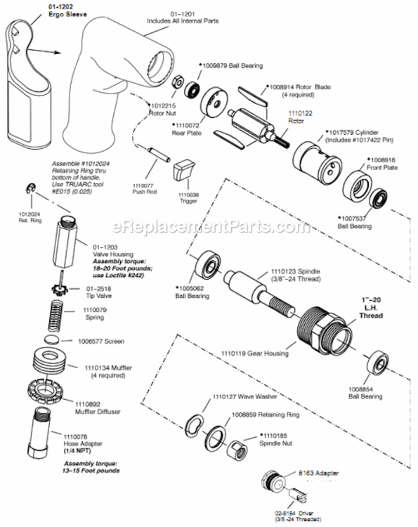 Page A Diagram and Parts List for 14CFS60-98  Dotco Riveter