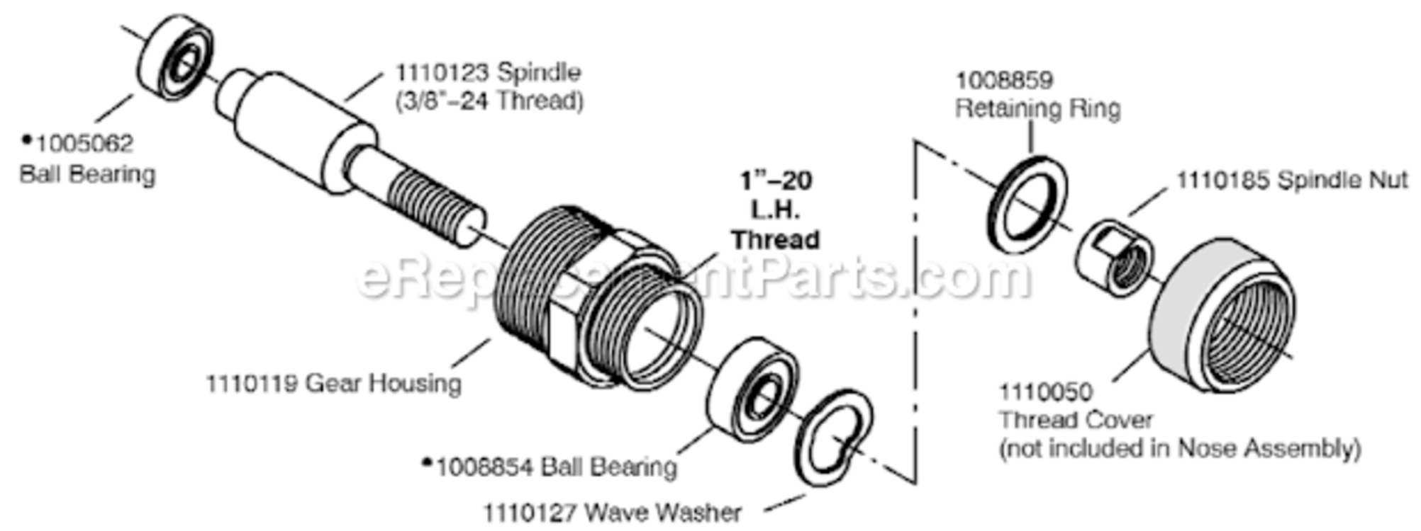 Page C Diagram and Parts List for 14CFS90-38  Dotco Drill