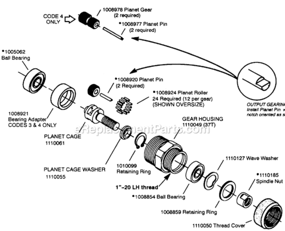 Page C Diagram and Parts List for 14CFS94-38  Dotco Drill