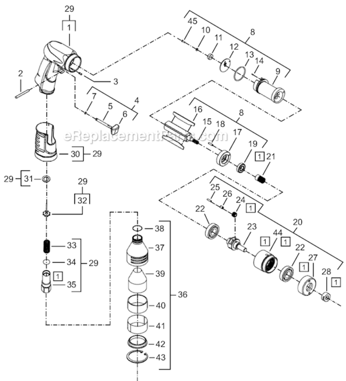 Page A Diagram and Parts List for 14CHL98-38  Dotco Drill