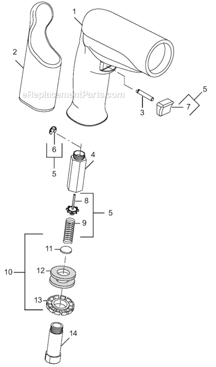 Page A Diagram and Parts List for 14CNL91-40  Dotco Drill