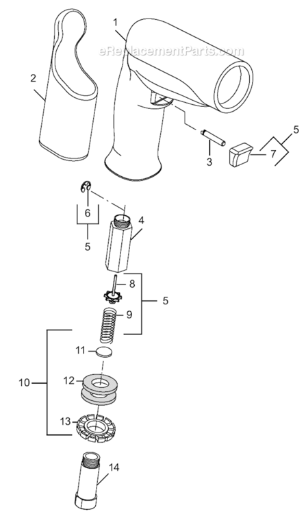 Page A Diagram and Parts List for 14CNL97-53  Dotco Drill