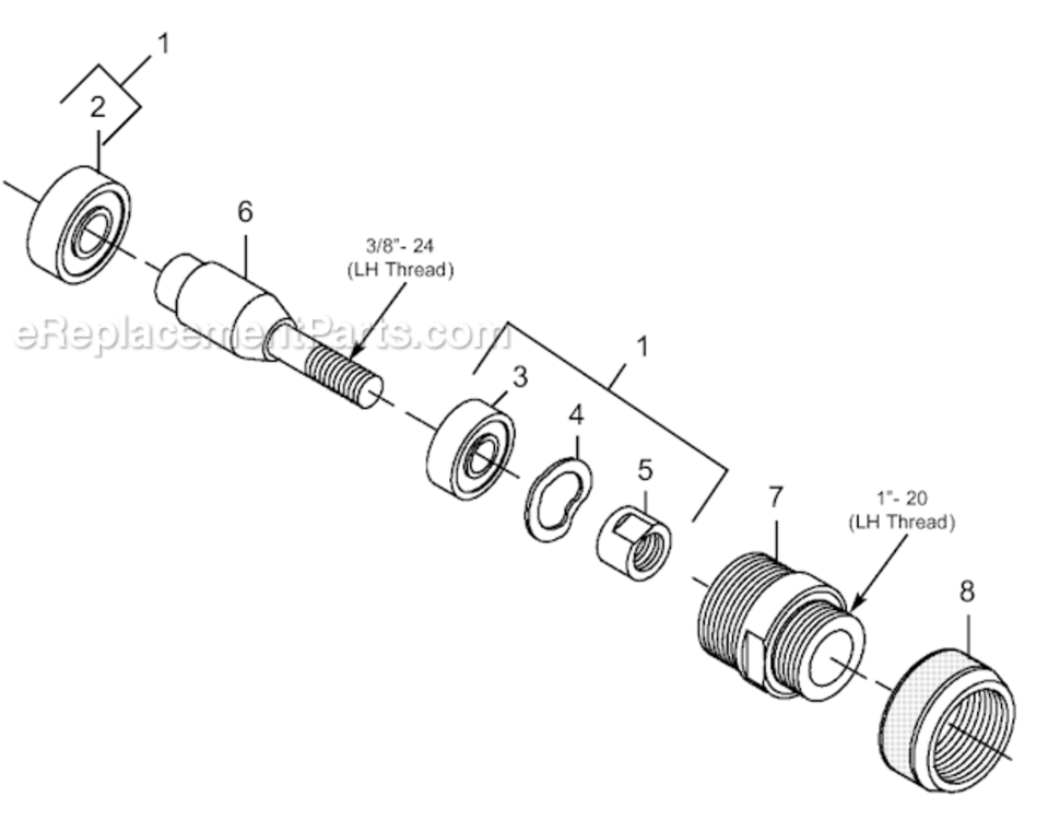 Page C Diagram and Parts List for 14CSL90-38  Dotco Drill
