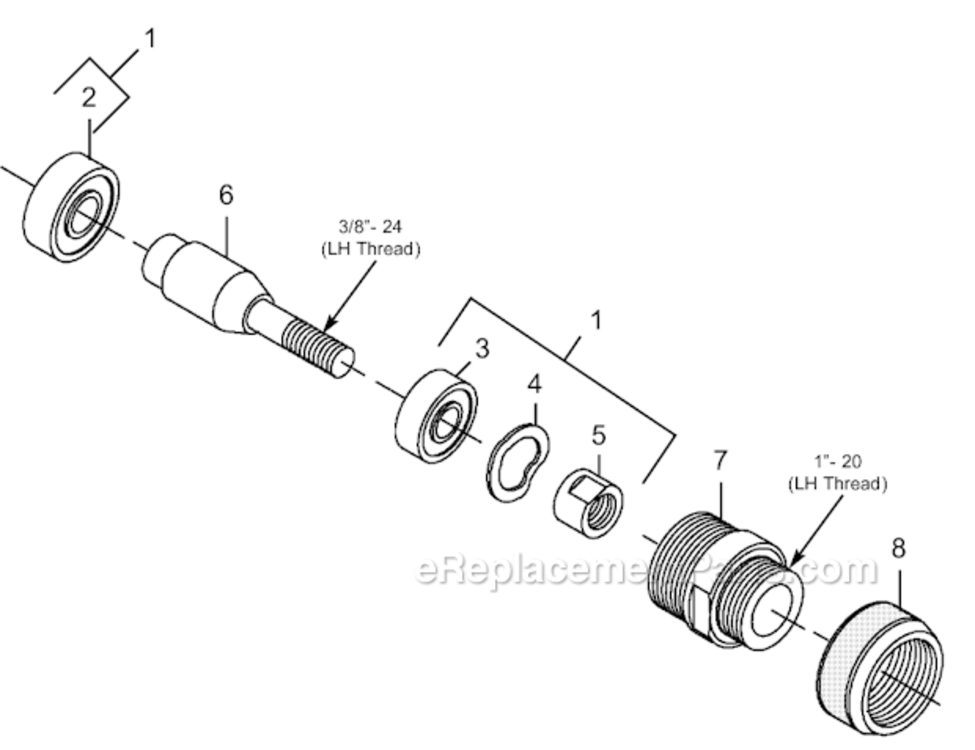 Page C Diagram and Parts List for 14CSL90-40  Dotco Drill