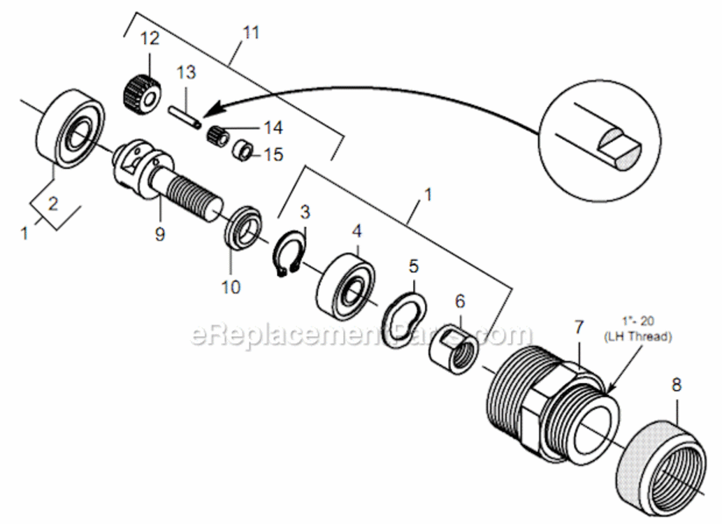 Page C Diagram and Parts List for 14CSL92-38  Dotco Drill