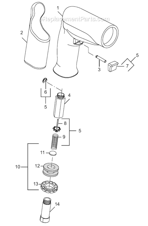Page A Diagram and Parts List for 14CSL98-38  Dotco Drill