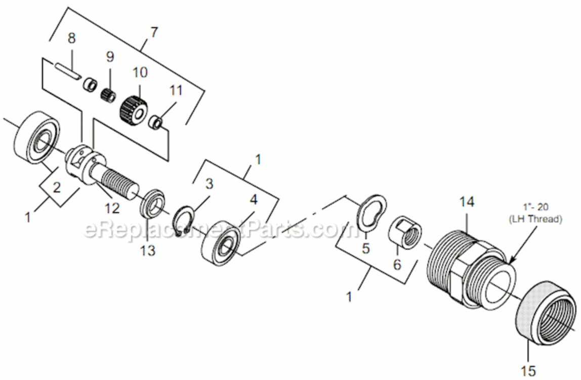 Page C Diagram and Parts List for 14CSL98-38  Dotco Drill