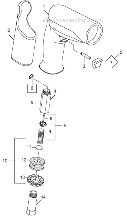Page A Diagram and Parts List for 14CSL98-40  Dotco Drill