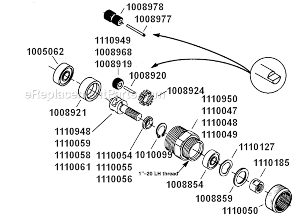 Page C Diagram and Parts List for 15LF082-38  Dotco Drill