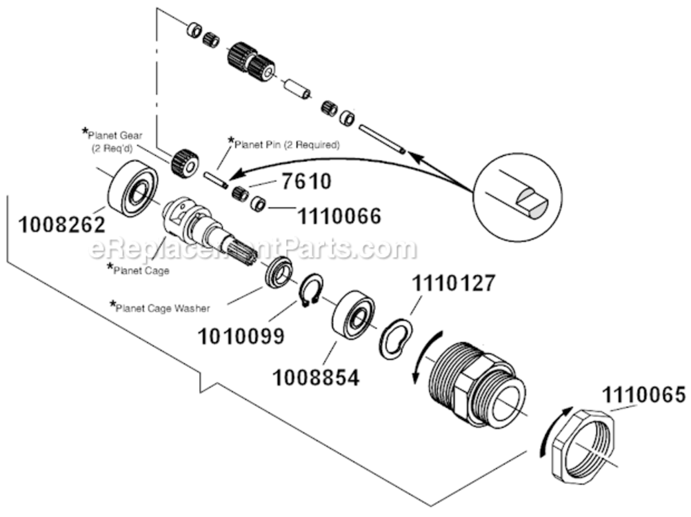 Page B Diagram and Parts List for 15LS281-62  Dotco Drill