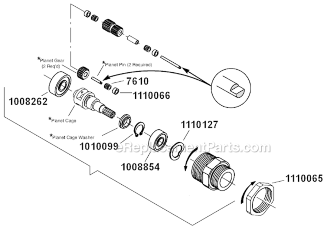 Page B Diagram and Parts List for 15LS284-62  Dotco Drill