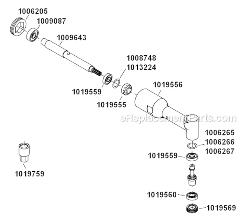 Page C Diagram and Parts List for 15LS286-62  Dotco Drill